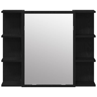 Set di mobili per il bagno 3 pcs Nero 30 x 30 x 179,5 cm | homemem39