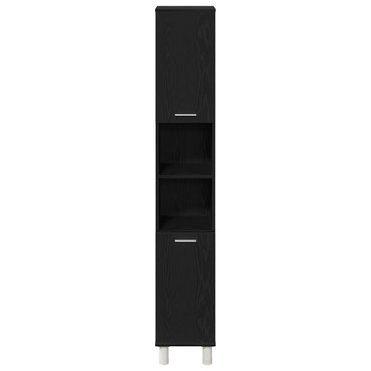 Set di mobili per il bagno 3 pcs Nero 30 x 30 x 179,5 cm | homemem39