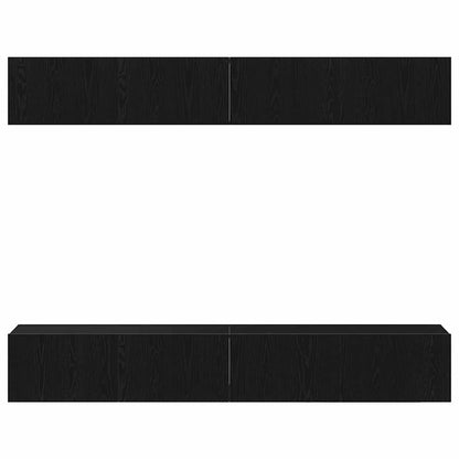 Set mobile TV 4 pcs Rovere Nero 100 x 30 x 30 cm