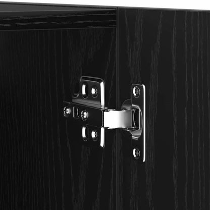 Set mobile TV Montaggio a parete Rovere Nero Legno multistrato