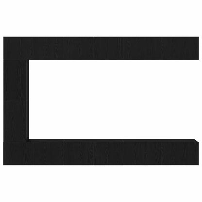 Set mobile TV 9 pcs Rovere Nero Legno multistrato