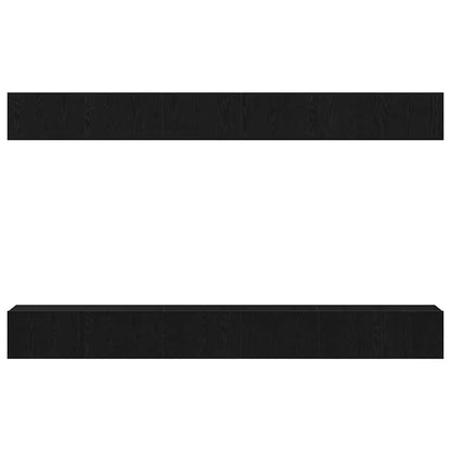 Set mobile TV Montaggio a parete Rovere Nero Legno multistrato