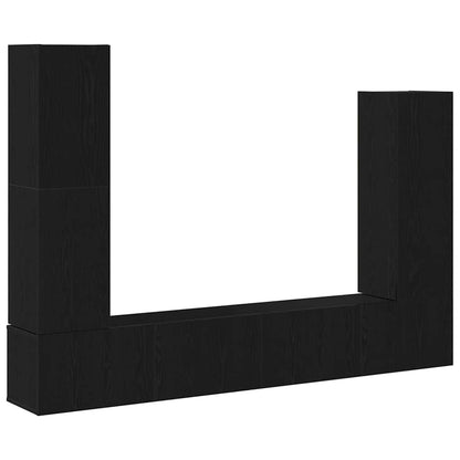 Set mobile TV 6 pcs Rovere Nero Legno multistrato