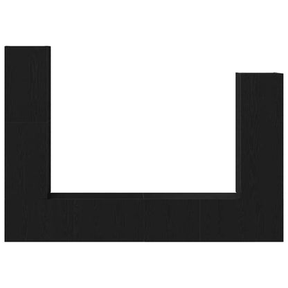 Set mobile TV 6 pcs Rovere Nero Legno multistrato