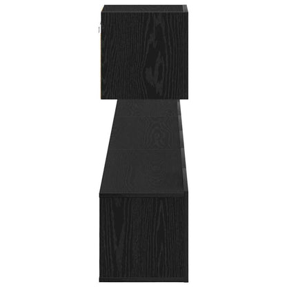 Set mobile TV Montaggio a parete Rovere Nero Legno multistrato