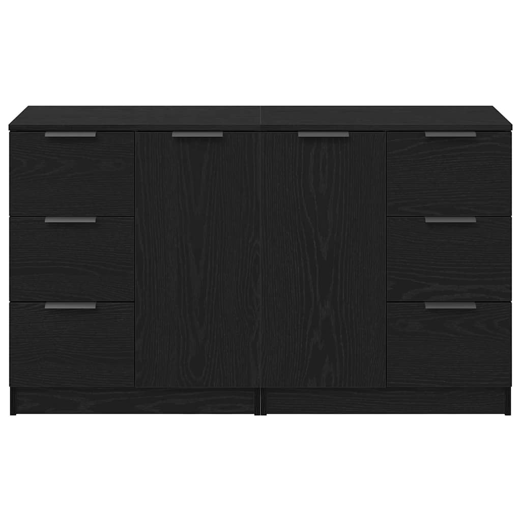 Credenza Rovere Nero 180 x 30 x 70 cm Legno multistrato