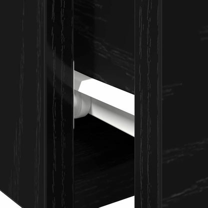 Mobile a muro con cassetto 2 pcs Rovere Nero 68 x 30 x 20 cm | homemem39