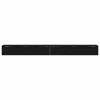 Mobile a muro con cassetto 2 pcs Rovere Nero 102 x 30 x 20 cm | homemem39