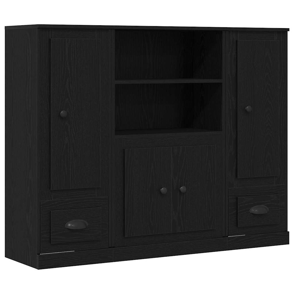 Highboard Rovere Nero 132 x 35.5 x 103.5 cm Legno multistrato - homemem39