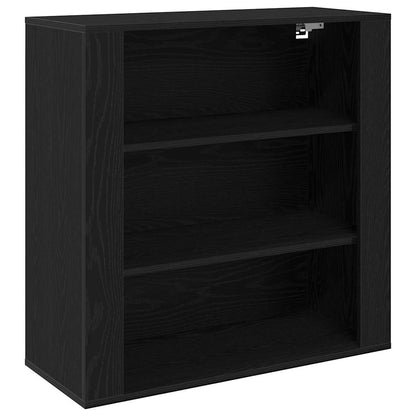 Credenza Rovere Nero 80 x 33 x 150 cm Legno multistrato