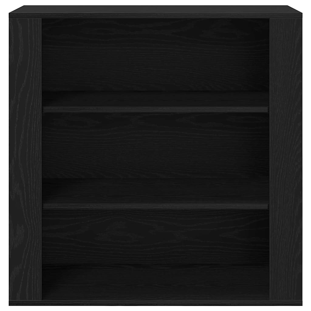 Credenza Rovere Nero 80 x 33 x 150 cm Legno multistrato | homemem39