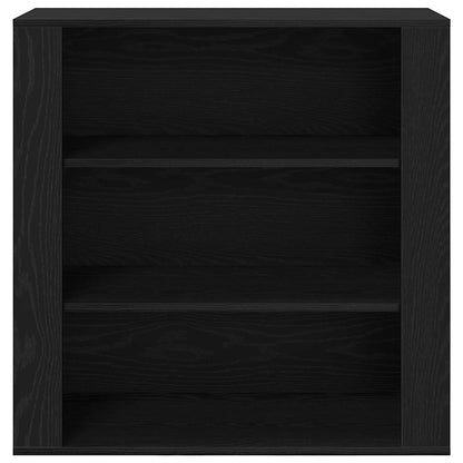 Credenza Rovere Nero 80 x 33 x 150 cm Legno multistrato