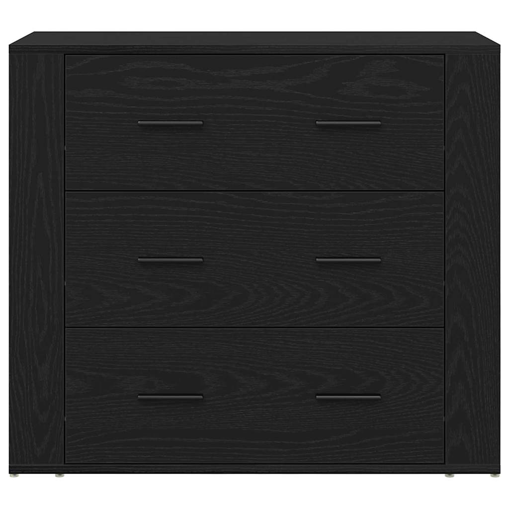 Credenza Rovere Nero 160 x 33 x 70 cm Legno multistrato - homemem39