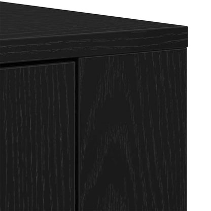 Credenza Rovere Nero 240 x 33 x 70 cm Legno multistrato | homemem39