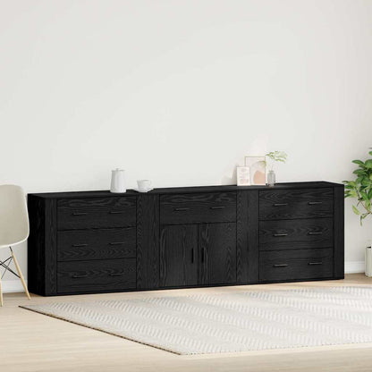 Credenza Rovere Nero 240 x 33 x 70 cm Legno multistrato