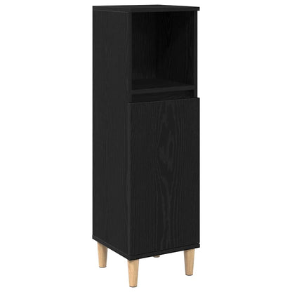 Set di mobili per il bagno Montaggio a parete 3 pcs Rovere Nero | homemem39