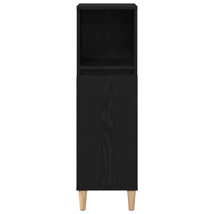 Set di mobili per il bagno Montaggio a parete 3 pcs Rovere Nero | homemem39