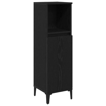 Set di mobili per il bagno Montaggio a parete 3 pcs Rovere Nero | homemem39