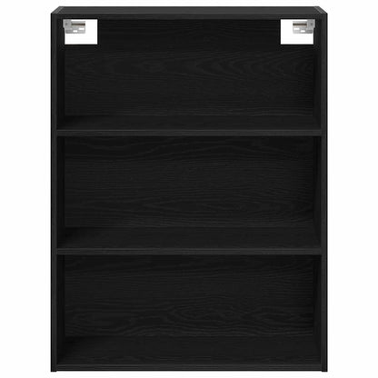 Credenza 2 pcs Rovere Nero Legno multistrato