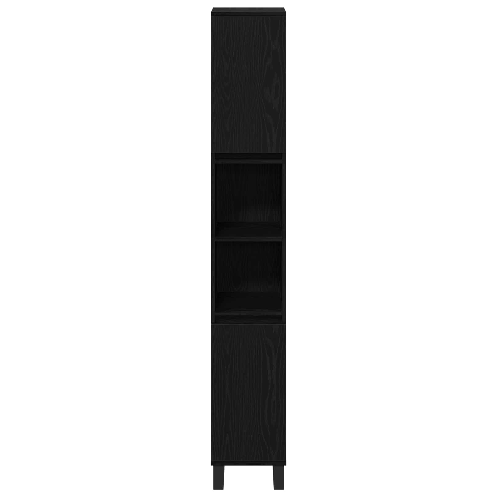 Set di mobili per il bagno Montaggio a parete 3 pcs Rovere Nero | homemem39