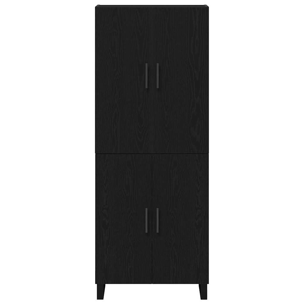 Credenza 2 pcs Rovere nero 69,5 x 34 x 180 cm