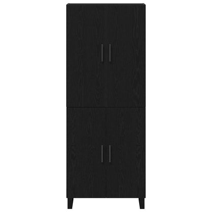 Credenza 2 pcs Rovere nero 69,5 x 34 x 180 cm
