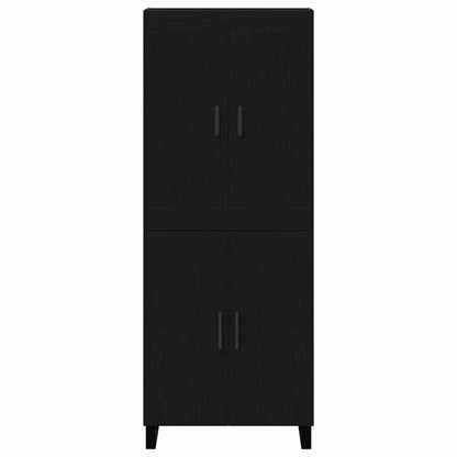 Credenza Rovere Nero 69,5 x 34 x 180 cm Legno multistrato