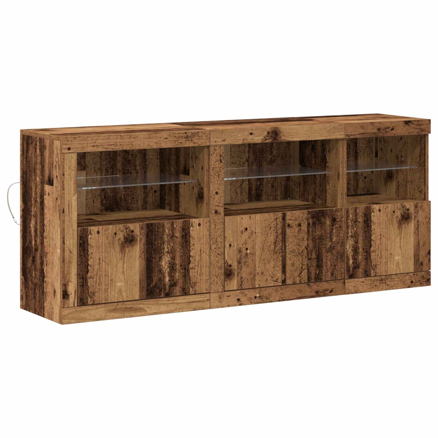 Madia LED Legno vecchio 162 x 37 x 67 cm Legno multistrato
