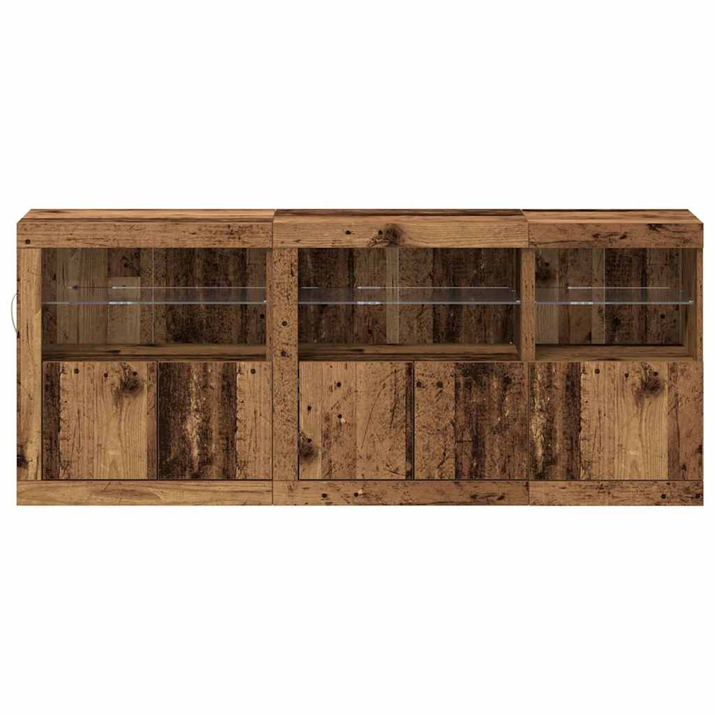 Madia LED Legno vecchio 162 x 37 x 67 cm Legno multistrato | homemem39