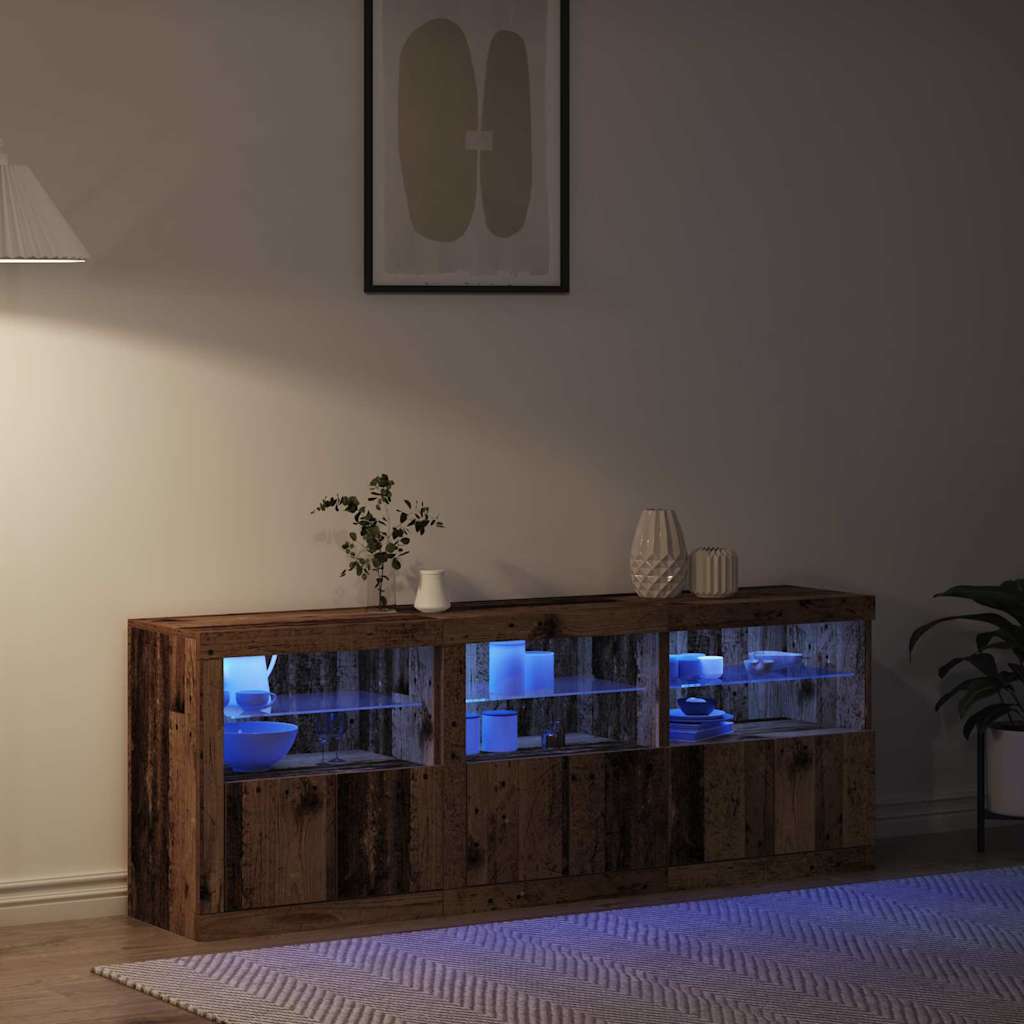 Madia LED Legno vecchio 181 x 37 x 67 cm Legno multistrato | homemem39