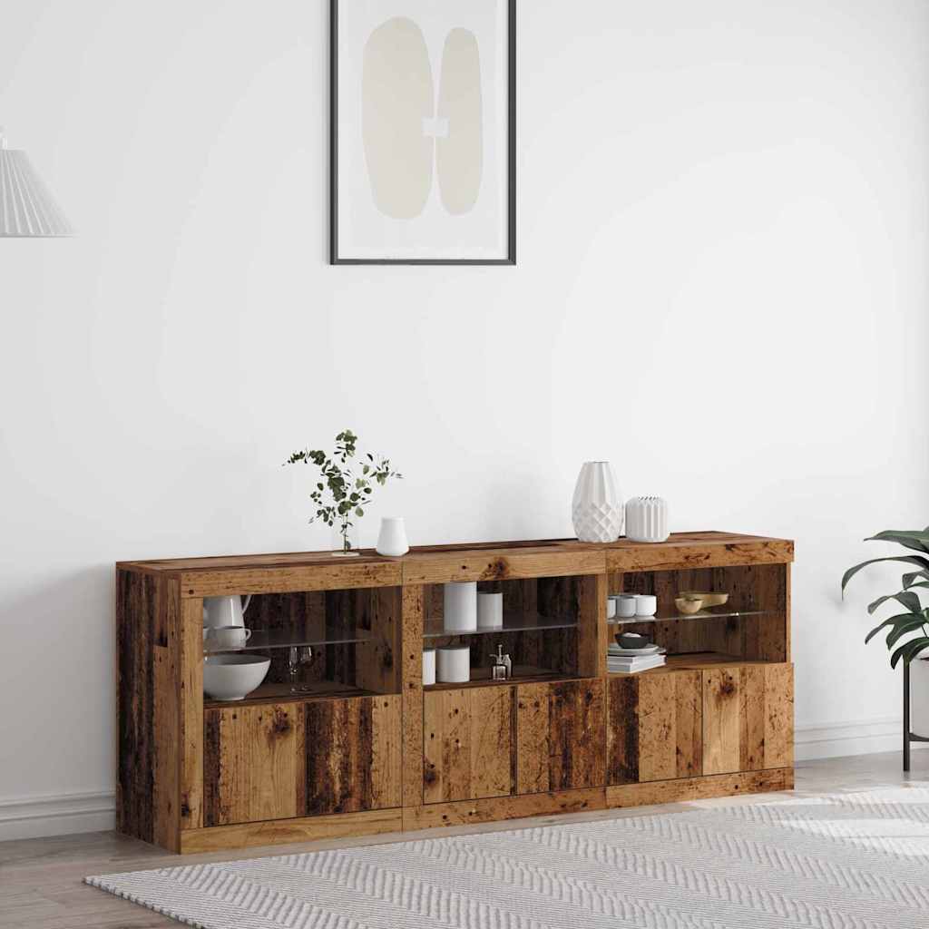 Madia LED Legno vecchio 181 x 37 x 67 cm Legno multistrato | homemem39