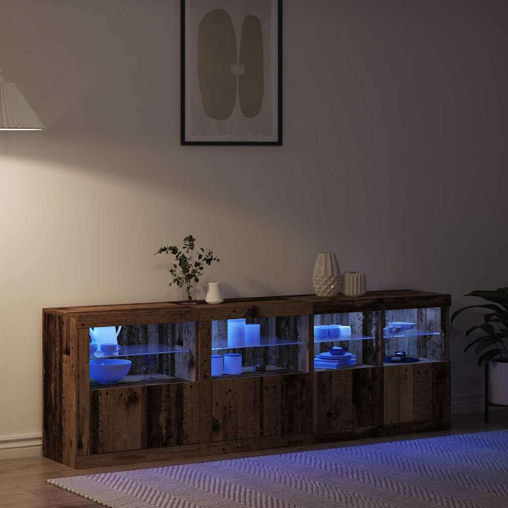 Madia LED Legno vecchio 202 x 37 x 67 cm Legno multistrato | homemem39
