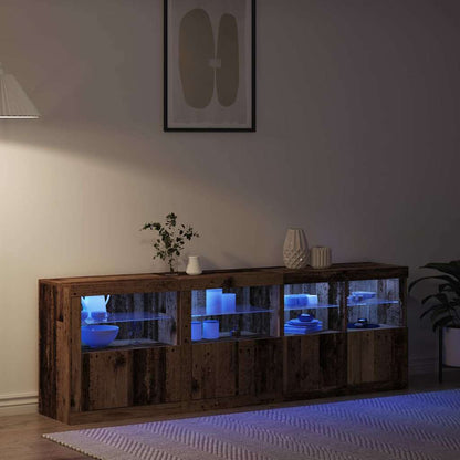 Madia LED Legno vecchio 202 x 37 x 67 cm Legno multistrato | homemem39
