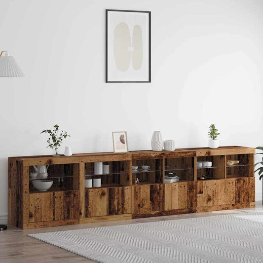 Madia LED Legno vecchio 283 x 37 x 67 cm Legno multistrato | homemem39