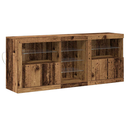 Madia LED Legno vecchio 162 x 37 x 67 cm Legno multistrato