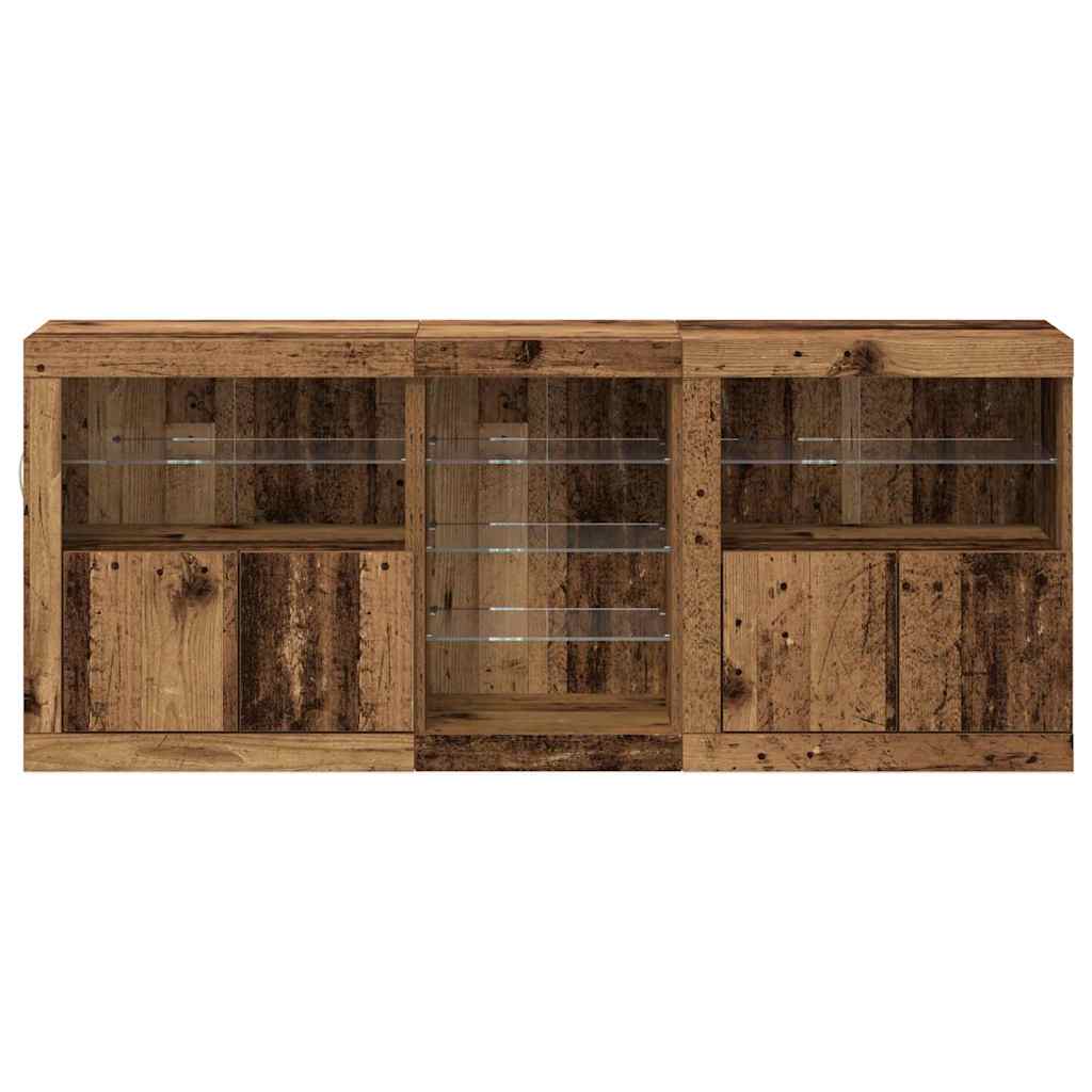 Madia LED Legno vecchio 162 x 37 x 67 cm Legno multistrato | homemem39