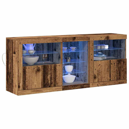 Madia LED Legno vecchio 162 x 37 x 67 cm Legno multistrato | homemem39