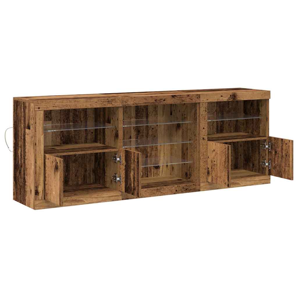 Madia LED Legno vecchio 181,5 x 37 x 67 cm Legno multistrato