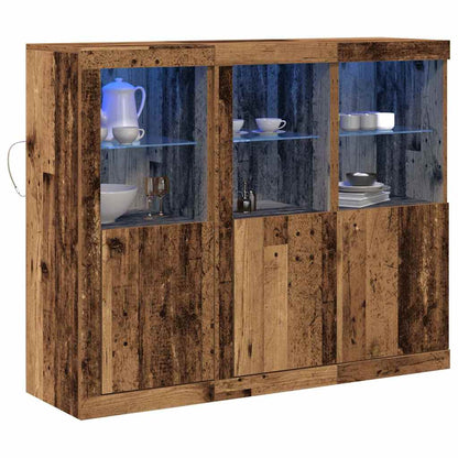 Madia LED 3 pcs Legno vecchio 123 x 37 x 100 cm