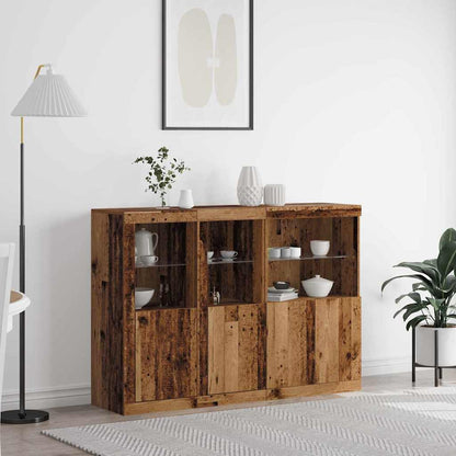 Madia LED Legno vecchio 142,5 x 37 x 100 cm Legno multistrato | homemem39