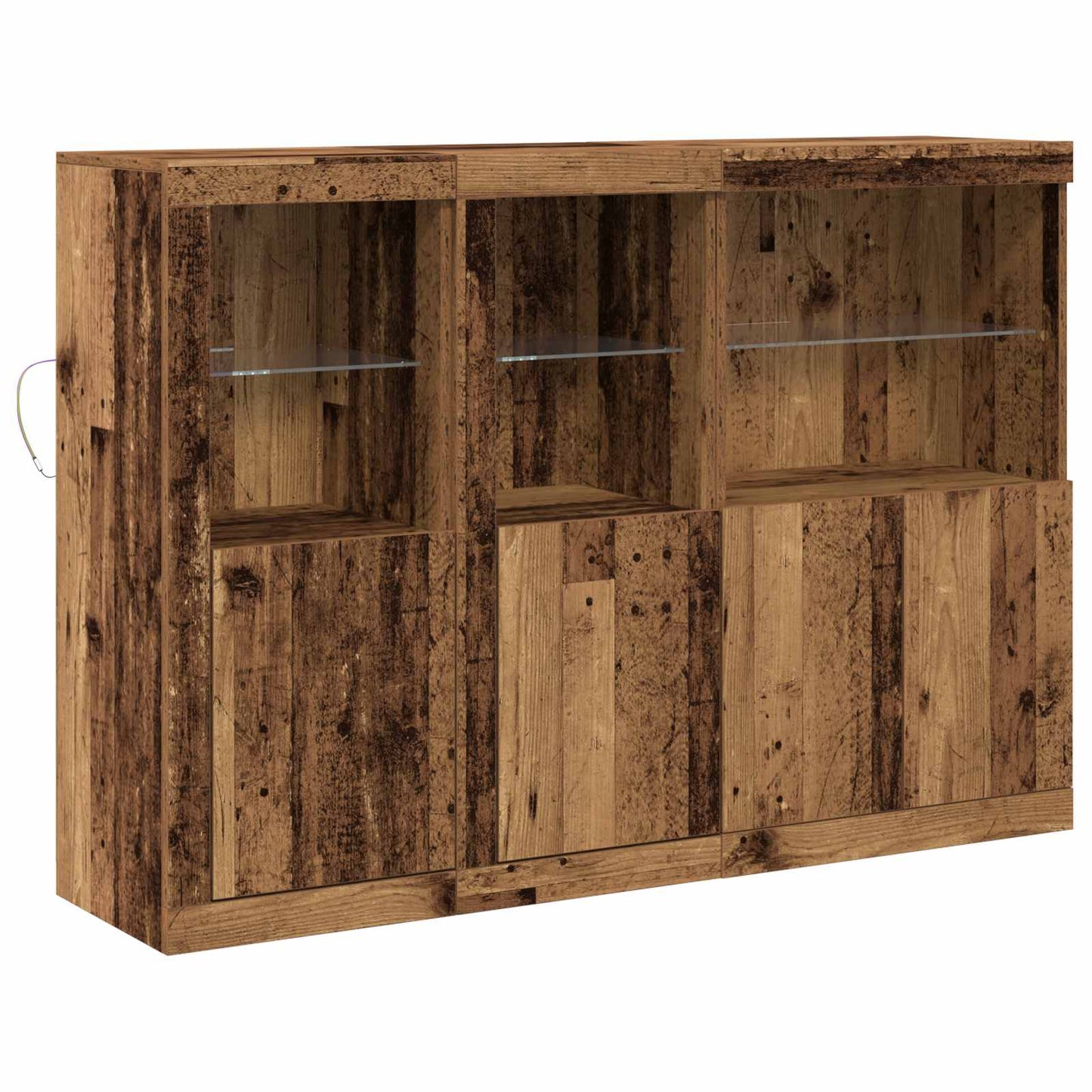 Madia LED Legno vecchio 142,5 x 37 x 100 cm Legno multistrato