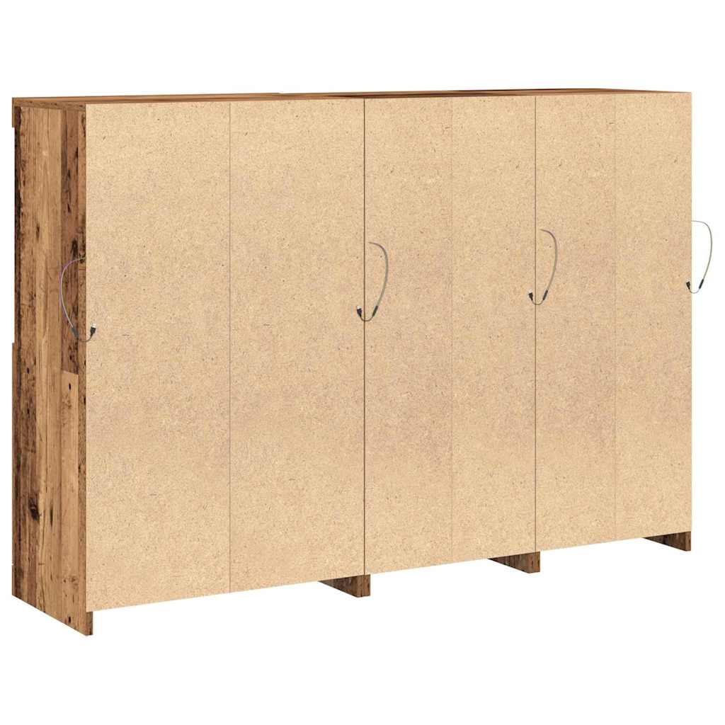 Madia LED Legno vecchio 142,5 x 37 x 100 cm Legno multistrato | homemem39