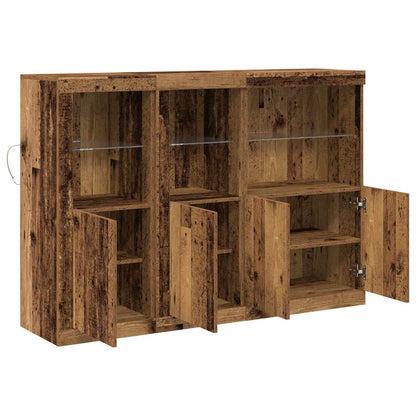 Madia LED Legno vecchio 142,5 x 37 x 100 cm Legno multistrato | homemem39