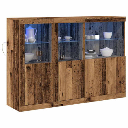 Madia LED Legno vecchio 142,5 x 37 x 100 cm Legno multistrato | homemem39