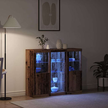 Madia LED Legno vecchio 123 x 37 x 100 cm Legno multistrato