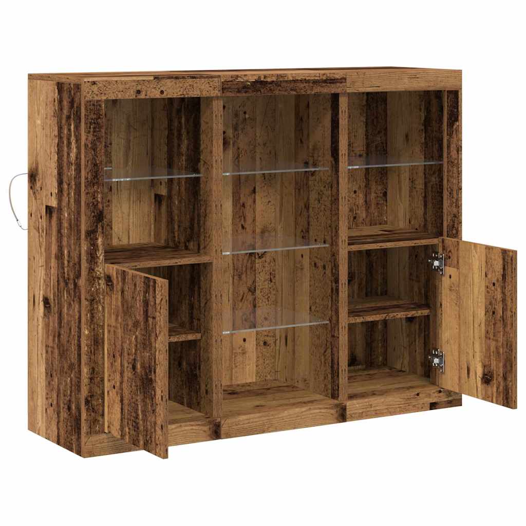 Madia LED Legno vecchio 123 x 37 x 100 cm Legno multistrato | homemem39