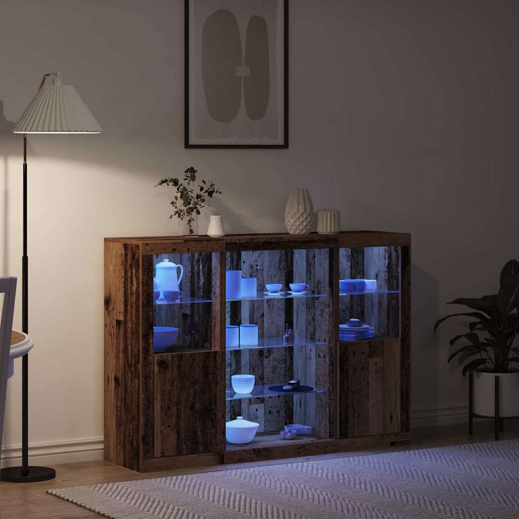 Madia LED Legno vecchio 142,5 x 37 x 100 cm Legno multistrato