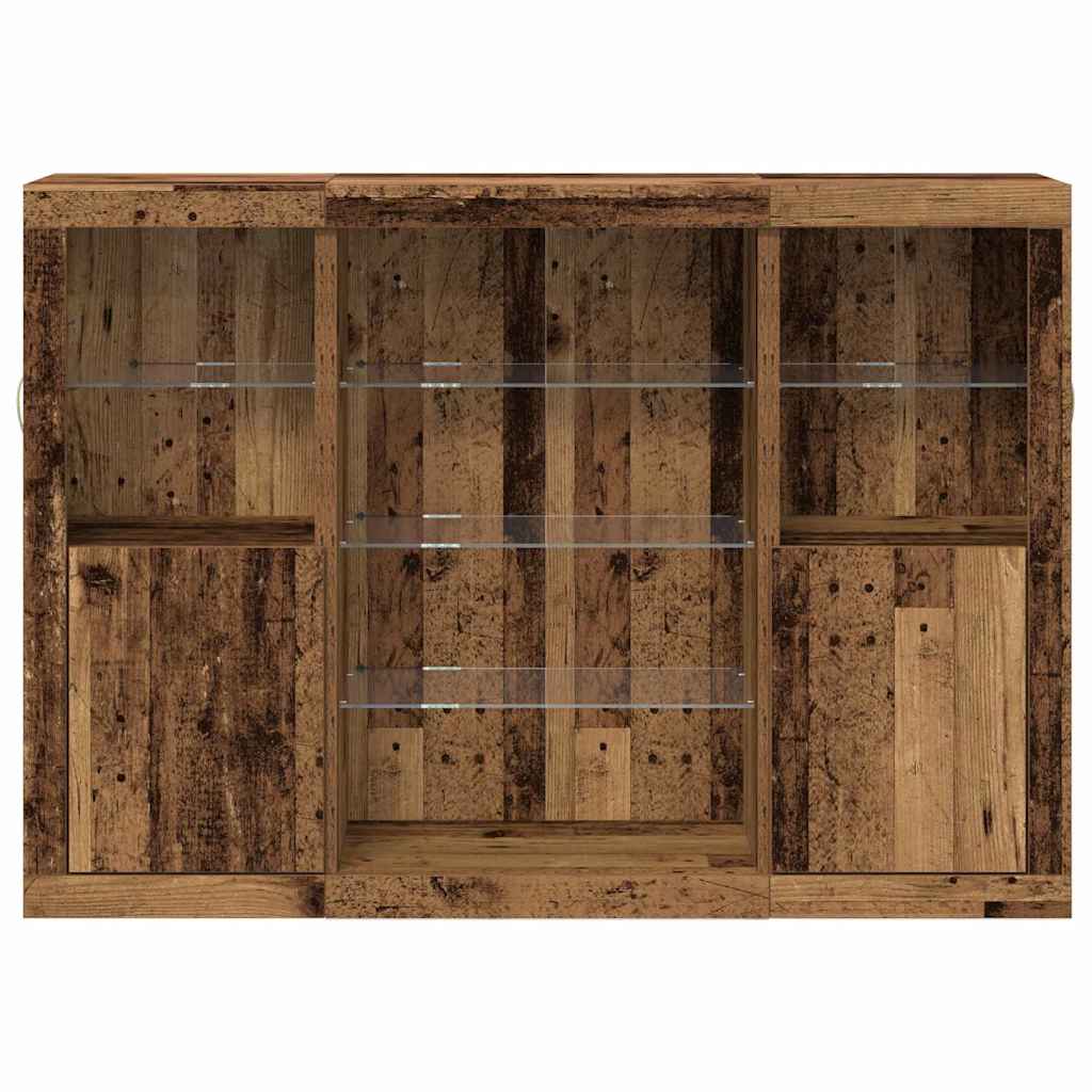 Madia LED Legno vecchio 142,5 x 37 x 100 cm Legno multistrato