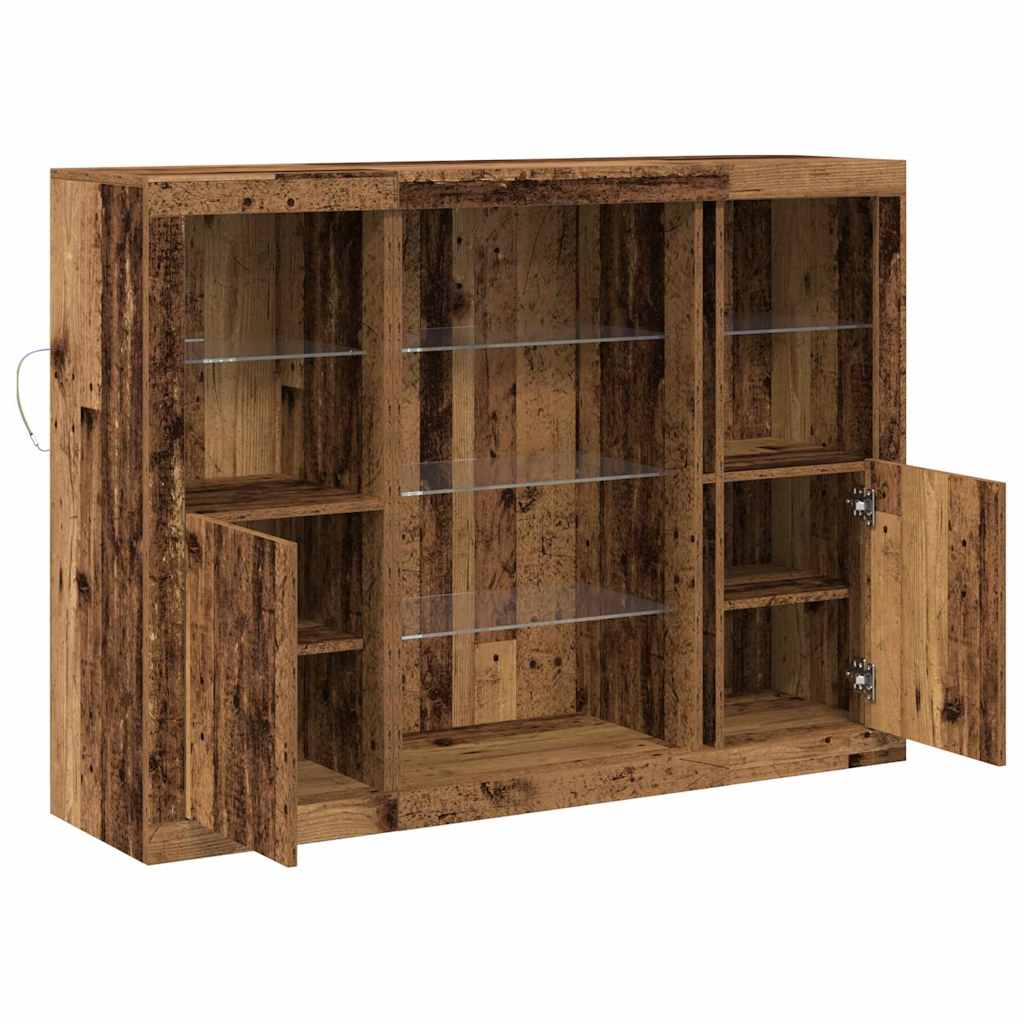 Madia LED Legno vecchio 142,5 x 37 x 100 cm Legno multistrato | homemem39