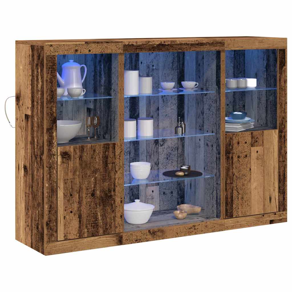 Madia LED Legno vecchio 142,5 x 37 x 100 cm Legno multistrato
